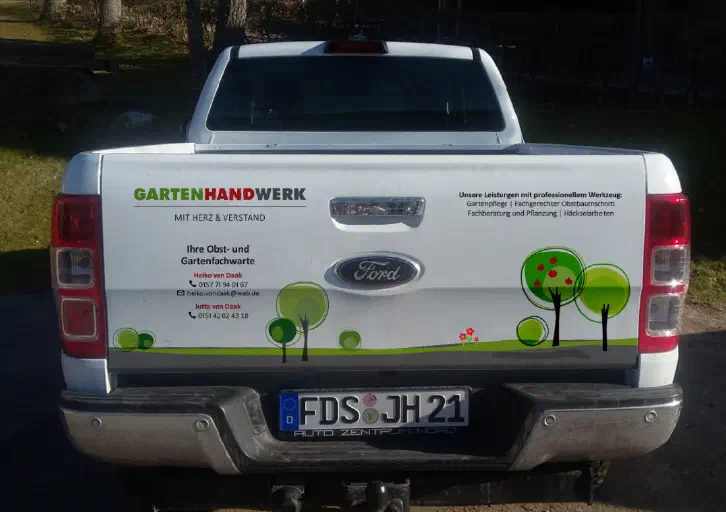 Fahrzeugbeschriftung Pickup hinten