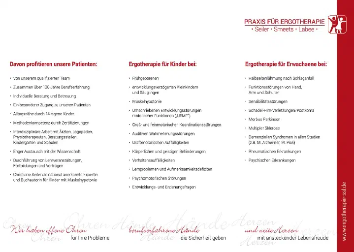 Ergopraxis Flyer Rückseite