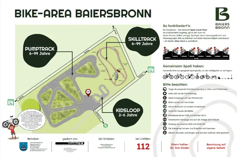 Schild Bike Area