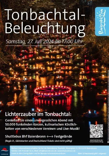 Tonbachtalbeleuchtung Plakat