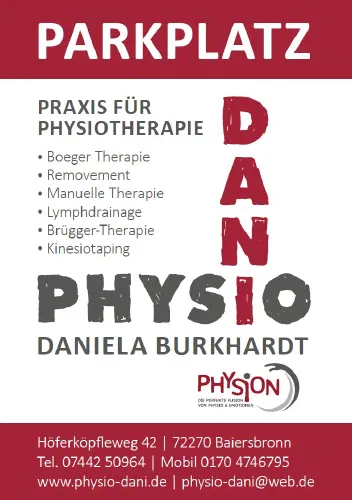 Parkplatz Schild Physio