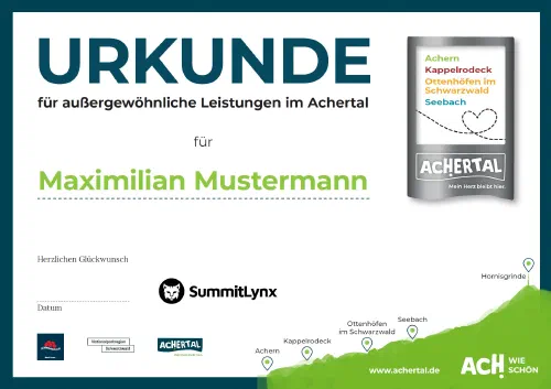 Urkunde Summit Lynx Achertal